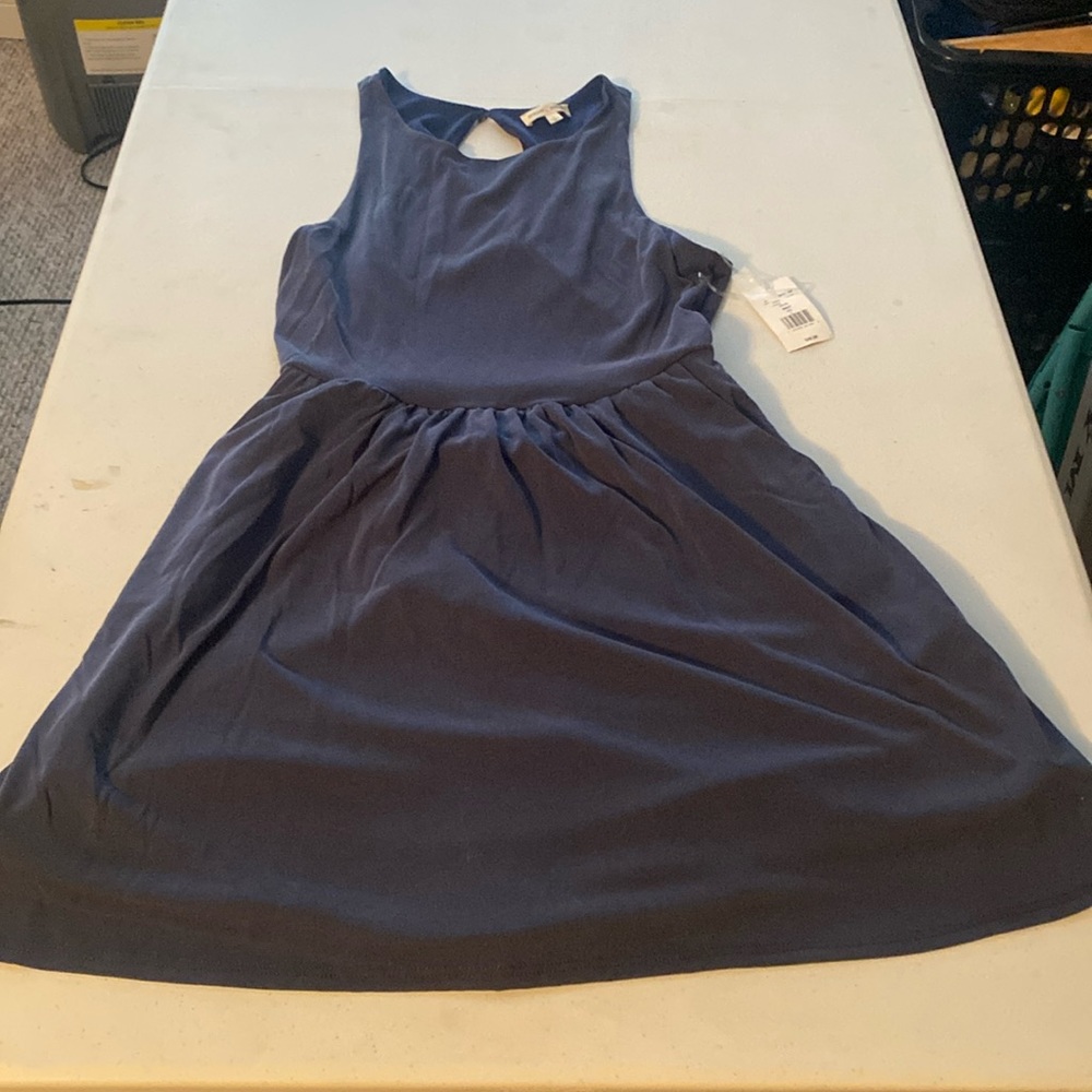 Large navy blue dress